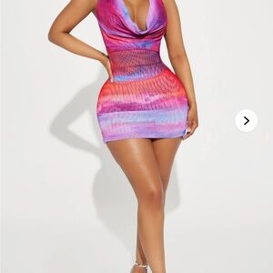 Fashion Nova Danielle Ombré Micro Mini Dress